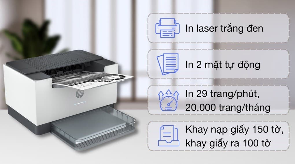 Ảnh Máy in laser trắng đen đơn năng HP LaserJet M211dw Wifi (9YF83A)