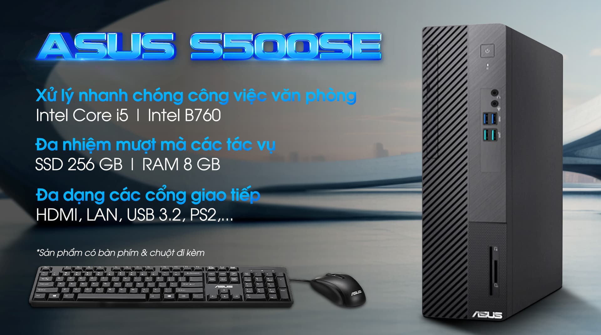 Ảnh ASUS S500SE i5 13500/8GB/256GB/Bàn phím/Chuột /Win11 (S500SE-513500013W)
