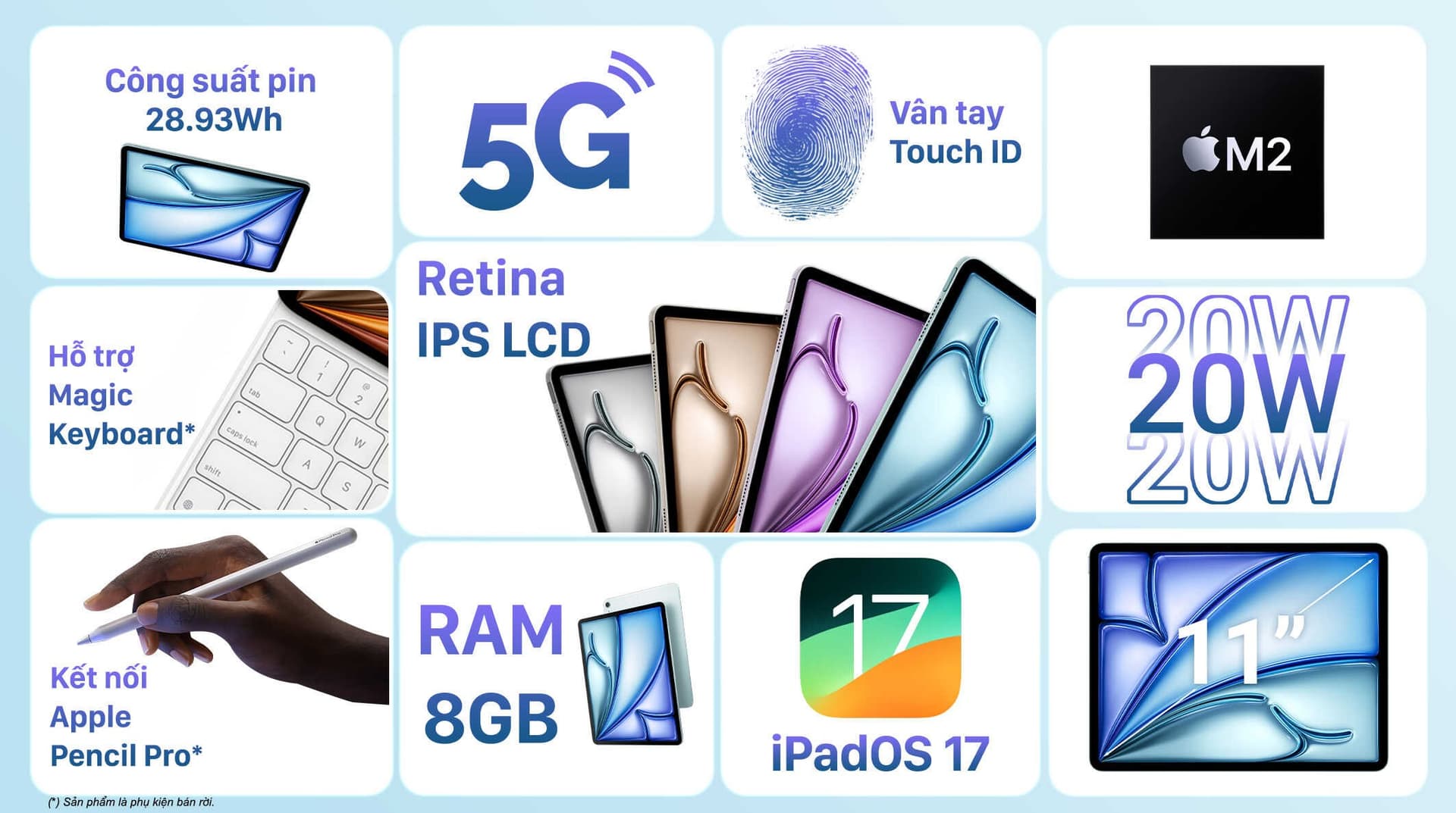 Ảnh Máy tính bảng iPad Air 6 M2 11 inch 5G 128GB