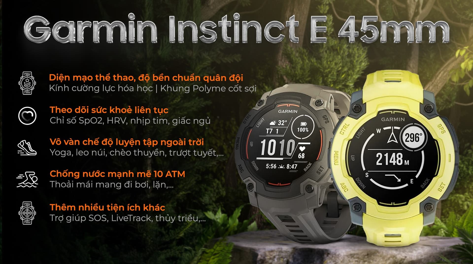 Ảnh Đồng hồ thông minh Garmin Instinct E 45mm
