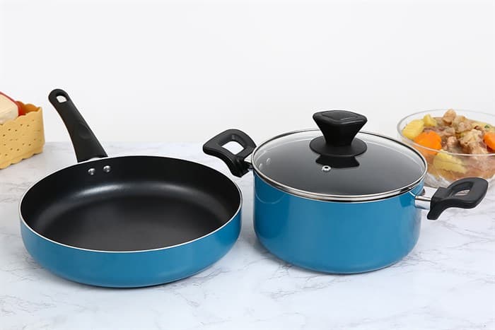 Ảnh Bộ nồi chảo nhôm chống dính nắp kính Hommy BE004-20-26