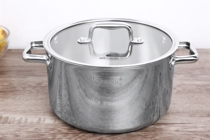 Ảnh Nồi inox 3 đáy nắp kính 24 cm Elmich Trimax Eco EL-3995