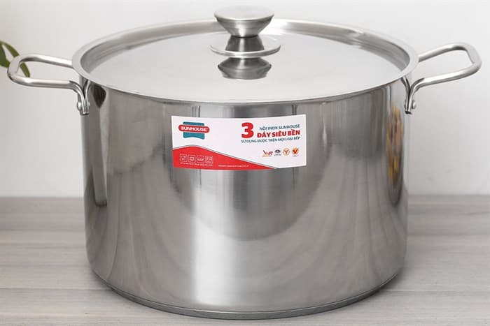 Ảnh Nồi inox 3 đáy nắp inox 30 cm Sunhouse SHG300-30