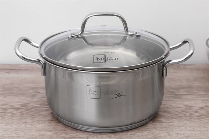 Ảnh Nồi inox 3 đáy nắp kính 20 cm Fivestar N20-5DG 304