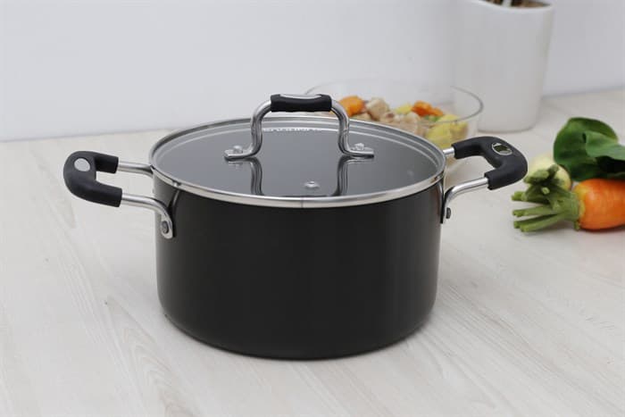 Ảnh Nồi nhôm anod nắp kính 20 cm Sunhouse SP38120