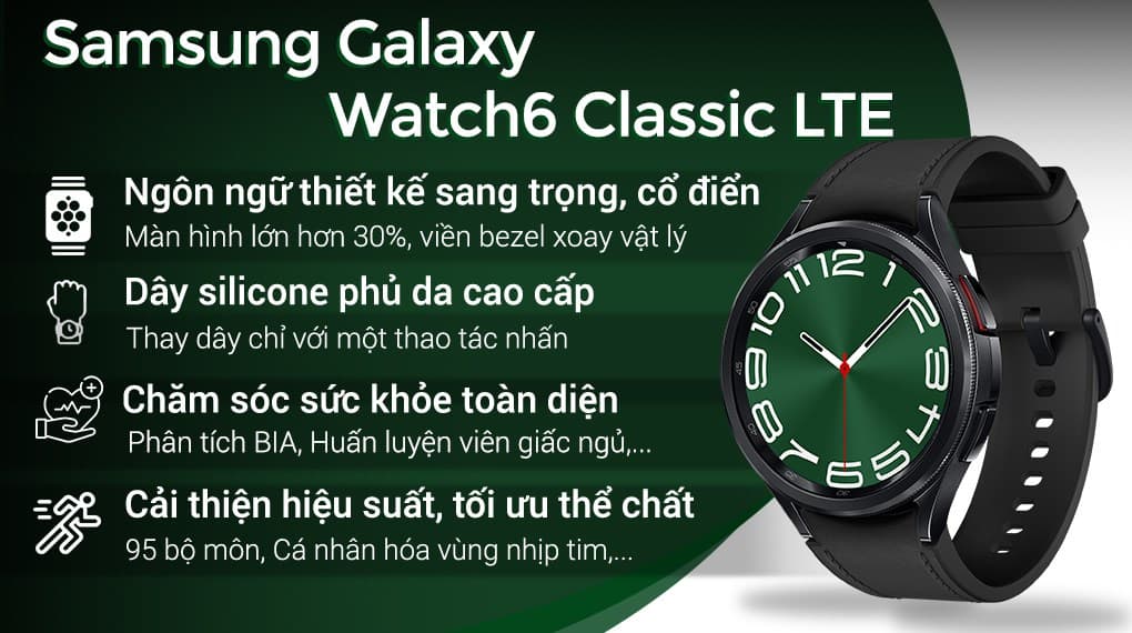 Ảnh Đồng hồ thông minh Samsung Galaxy Watch6 Classic LTE 43mm