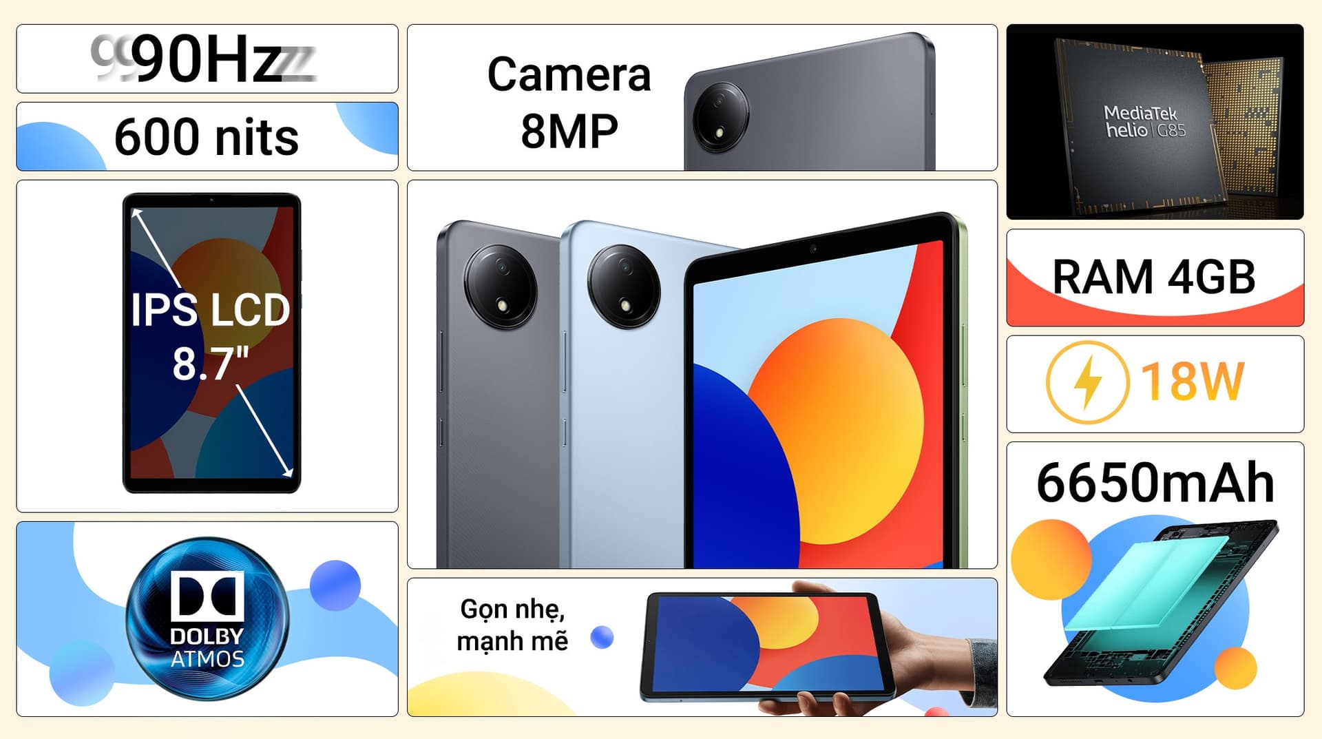 Ảnh Máy tính bảng Xiaomi Redmi Pad SE 8.7 WiFi 4GB/64GB