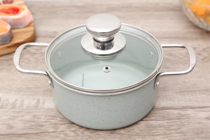 Ảnh Nồi nhôm chống dính nắp kính 16 cm Delites NCDE006-16