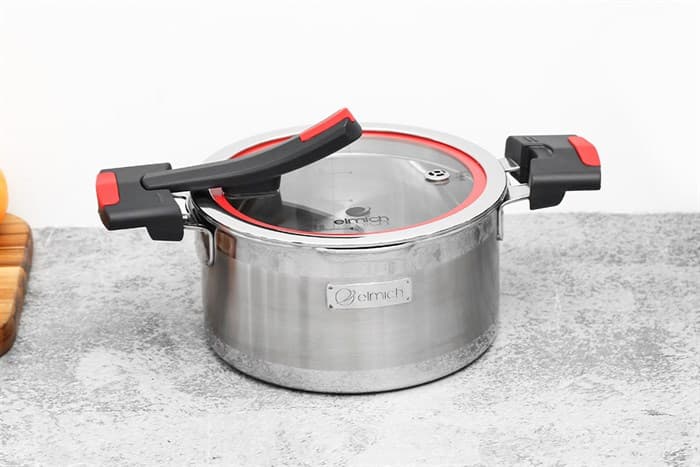 Ảnh Nồi inox 3 đáy nắp kính 18 cm Elmich Milano EL-8082