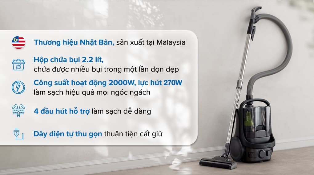 Ảnh Máy hút bụi dạng hộp Panasonic MC-CL605KN49