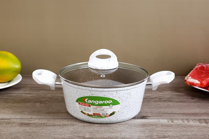 Ảnh Nồi nhôm chống dính nắp kính 20 cm Kangaroo KG995S