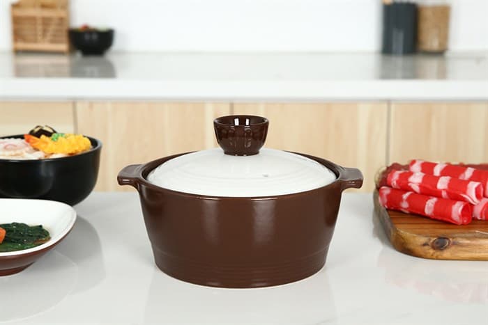 Ảnh Nồi đất nắp sứ 18 cm Dong hwa PT1.180