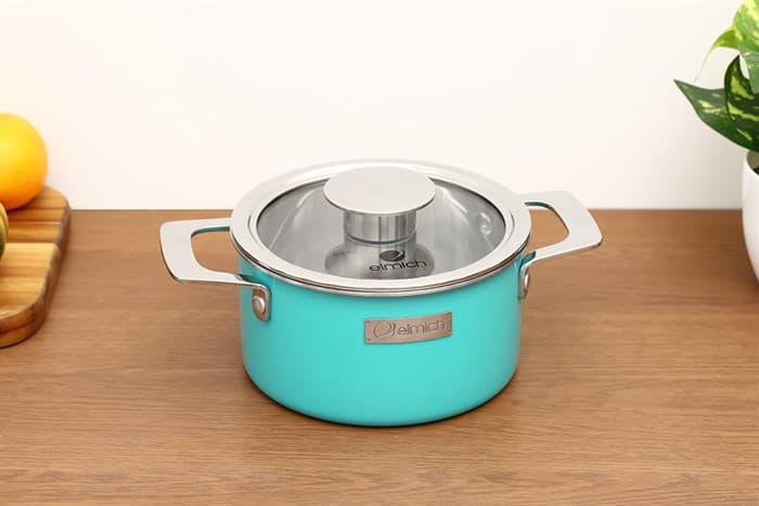Ảnh Nồi inox 3 đáy nắp kính 16 cm Elmich Hera EL-8100