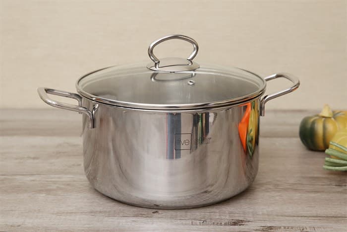 Ảnh Nồi inox 3 đáy nắp kính 24 cm Fivestar FSN 24IN1