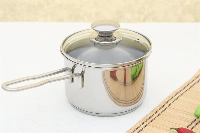 Ảnh Quánh inox 3 đáy nắp kính 14 cm Fivestar Q14-3DG
