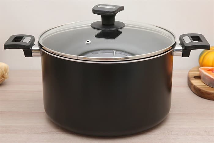 Ảnh Nồi nhôm chống dính nắp kính 26 cm Delites NCDE003-26