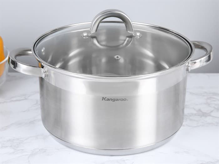 Ảnh Nồi inox 5 đáy nắp kính 26 cm Kangaroo KG876XL