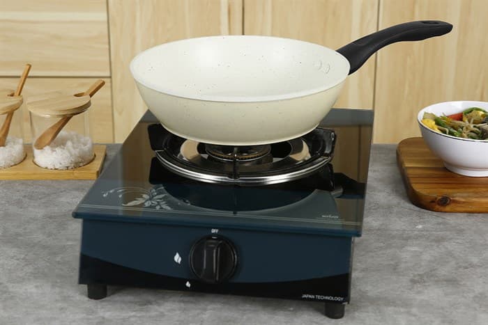 Ảnh Chảo nhôm sâu chống dính vân đá đáy từ 24 cm Green Cook GCP226-24IH