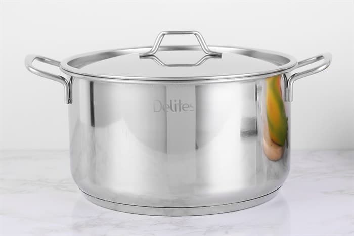 Ảnh Nồi inox 3 đáy nắp inox 24 cm Delites NR003-24