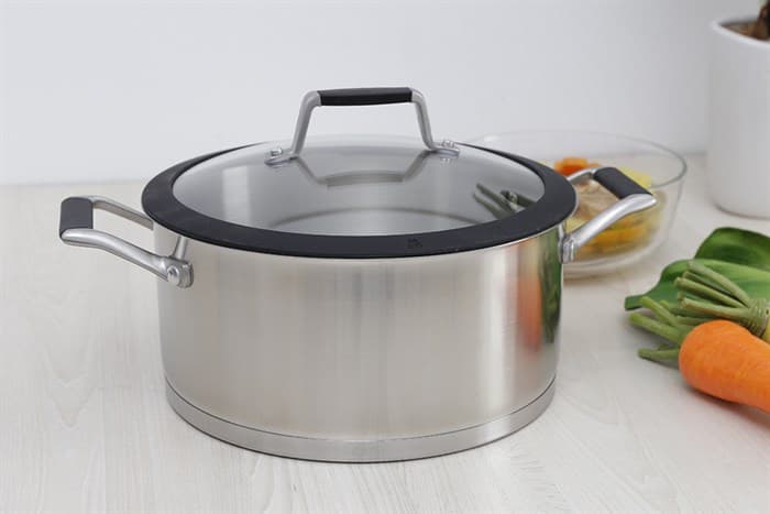 Ảnh Nồi inox 3 đáy nắp kính 24 cm DMX NI005