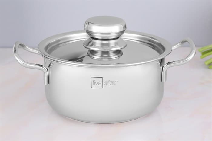 Ảnh Nồi inox 3 đáy nắp inox 16 cm Fivestar FSN16-SW
