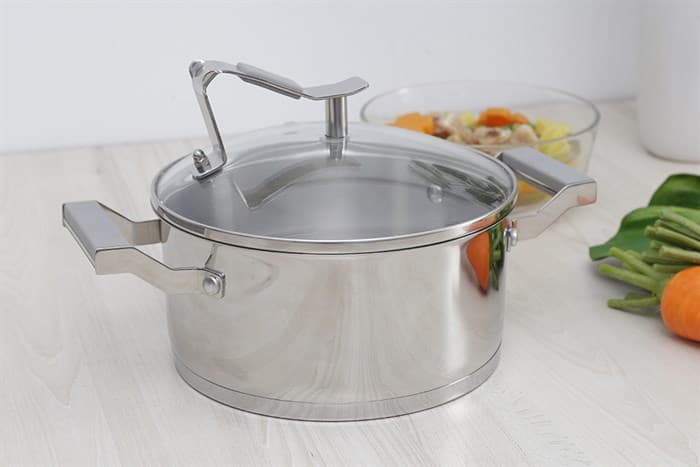 Ảnh Nồi inox 3 đáy nắp kính 20 cm Delites 001NTA