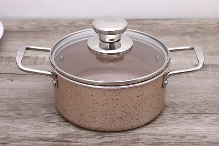 Ảnh Nồi nhôm chống dính nắp kính 16 cm Hommy NE006-16