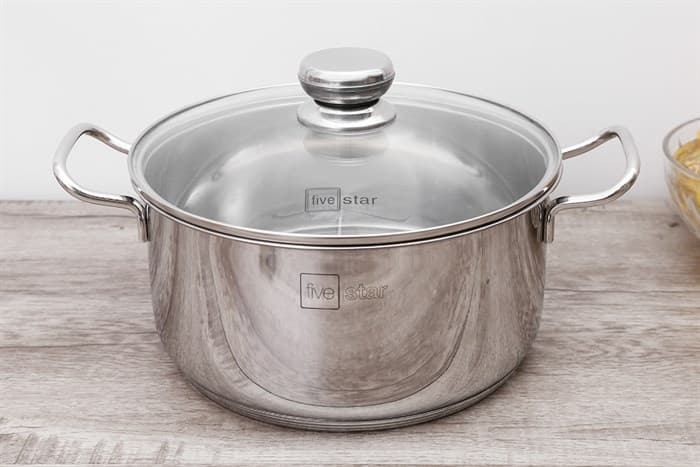 Ảnh Nồi inox 3 đáy nắp kính 24 cm Fivestar N24-5DG