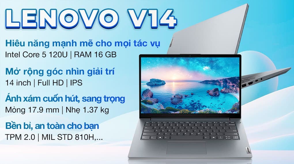 Ảnh Laptop Lenovo V14 Core 5 120U/16GB/512GB/Win11 (83HD0001VN)