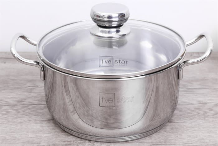 Ảnh Nồi inox 3 đáy nắp kính 20 cm Fivestar N20-5DG