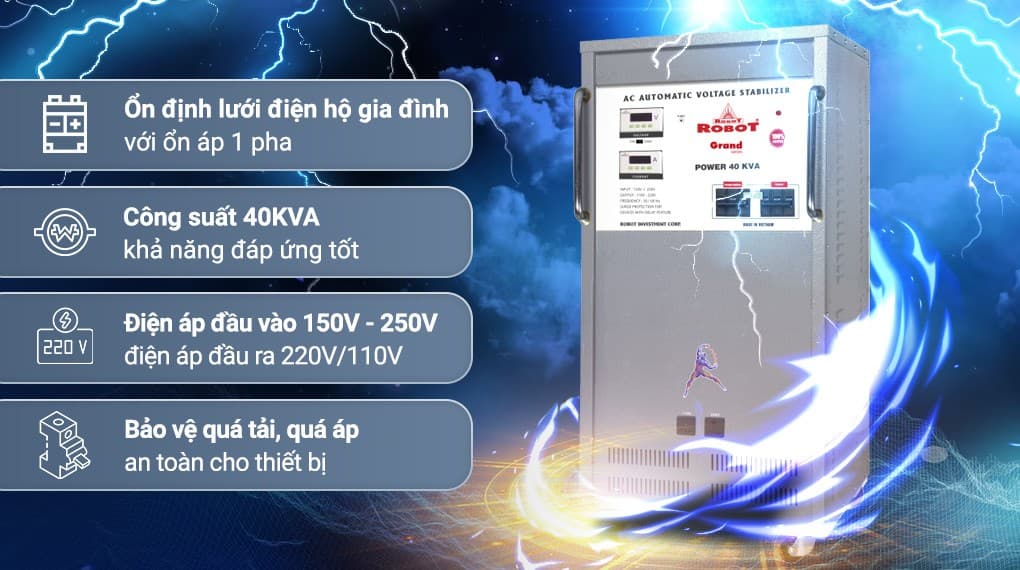 Ảnh Ổn áp Robot 1 pha 40KVA 150