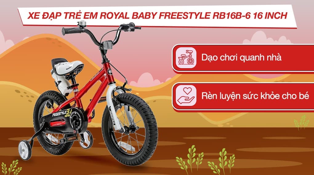Ảnh Xe Đạp Trẻ Em Royal Baby Freestyle RB16B-6 16 inch