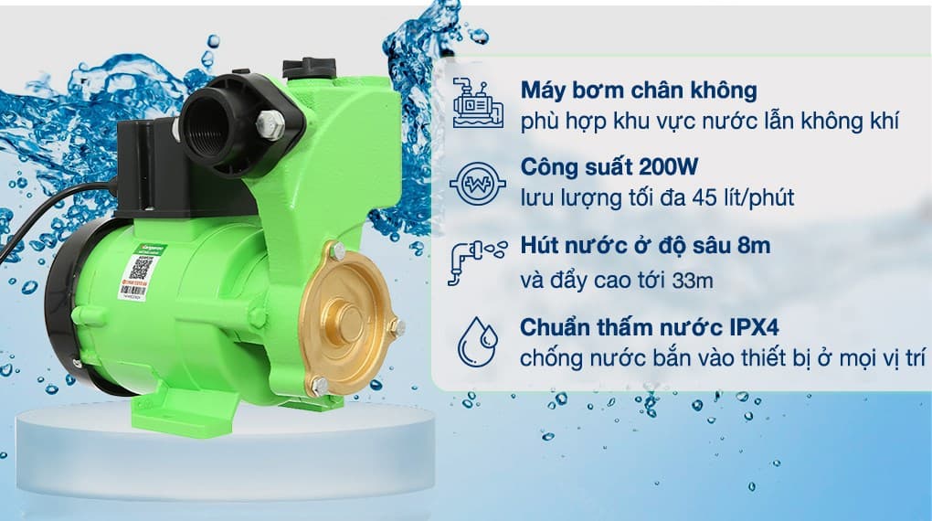 Ảnh Máy bơm nước chân không Kangaroo KGWP200 200W
