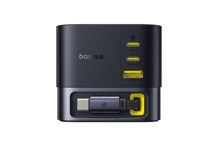 Ảnh Bộ Adapter Sạc 4 cổng Super GaN Desktop Charger 100W kèm Cáp Type C - Type C Baseus CCSPC100CS