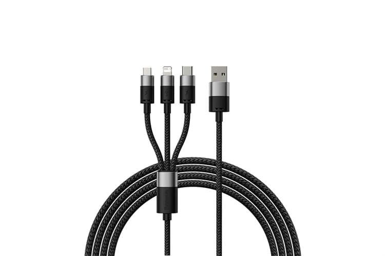 Ảnh Cáp 3 đầu Lightning Type C Micro 1.2m Baseus StarSpeed CB000030