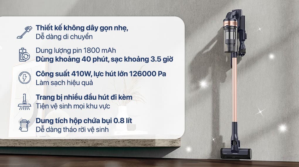 Ảnh Máy hút bụi không dây Samsung VS15A60AGR7/SV