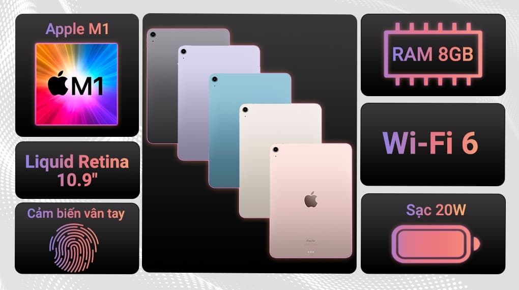 Ảnh Máy tính bảng iPad Air 5 M1 WiFi Cellular 256GB