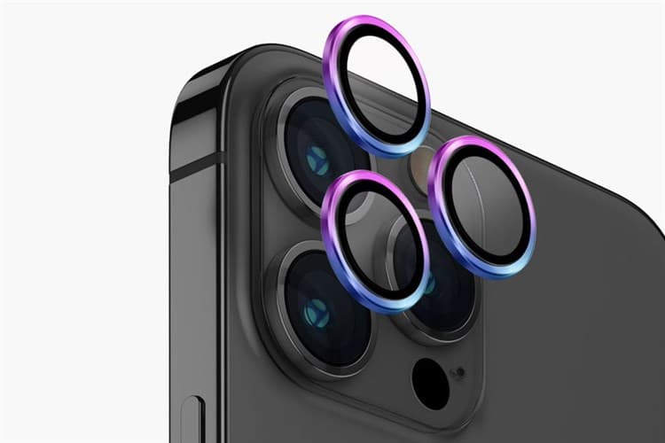 Ảnh Miếng dán camera iPhone 15 Pro Max OPTIX ALUMINIUM UNIQ