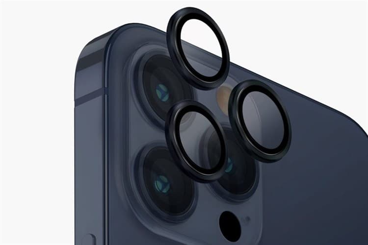 Ảnh Miếng dán camera iPhone 15 Pro Max OPTIX ALUMINIUM UNIQ