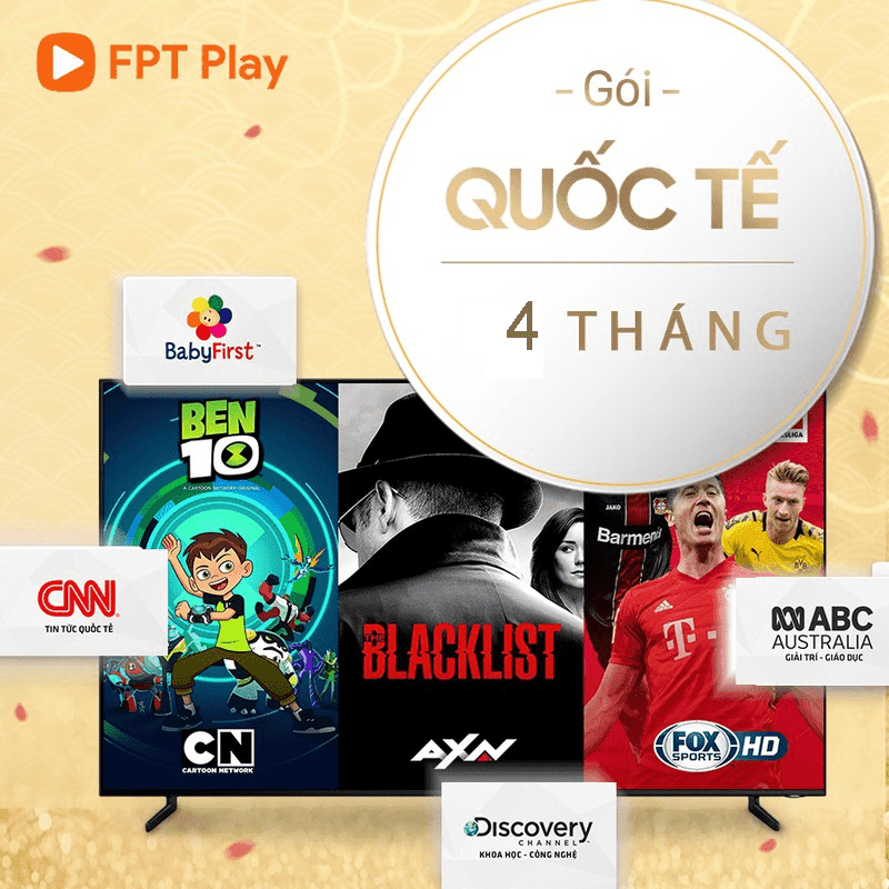Ảnh FPT Play - Gói kênh quốc tế 04 tháng