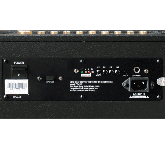 Ảnh Loa xách tay mini Karaoke Acnos CS450 (kèm 2 mic) 150W