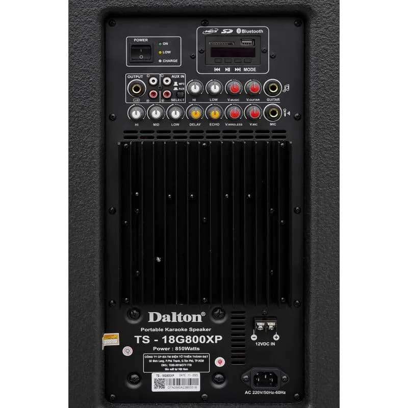 Ảnh Loa kéo Dalton TS-18G800XP (2 mic) 850W Bass 50cm 18''