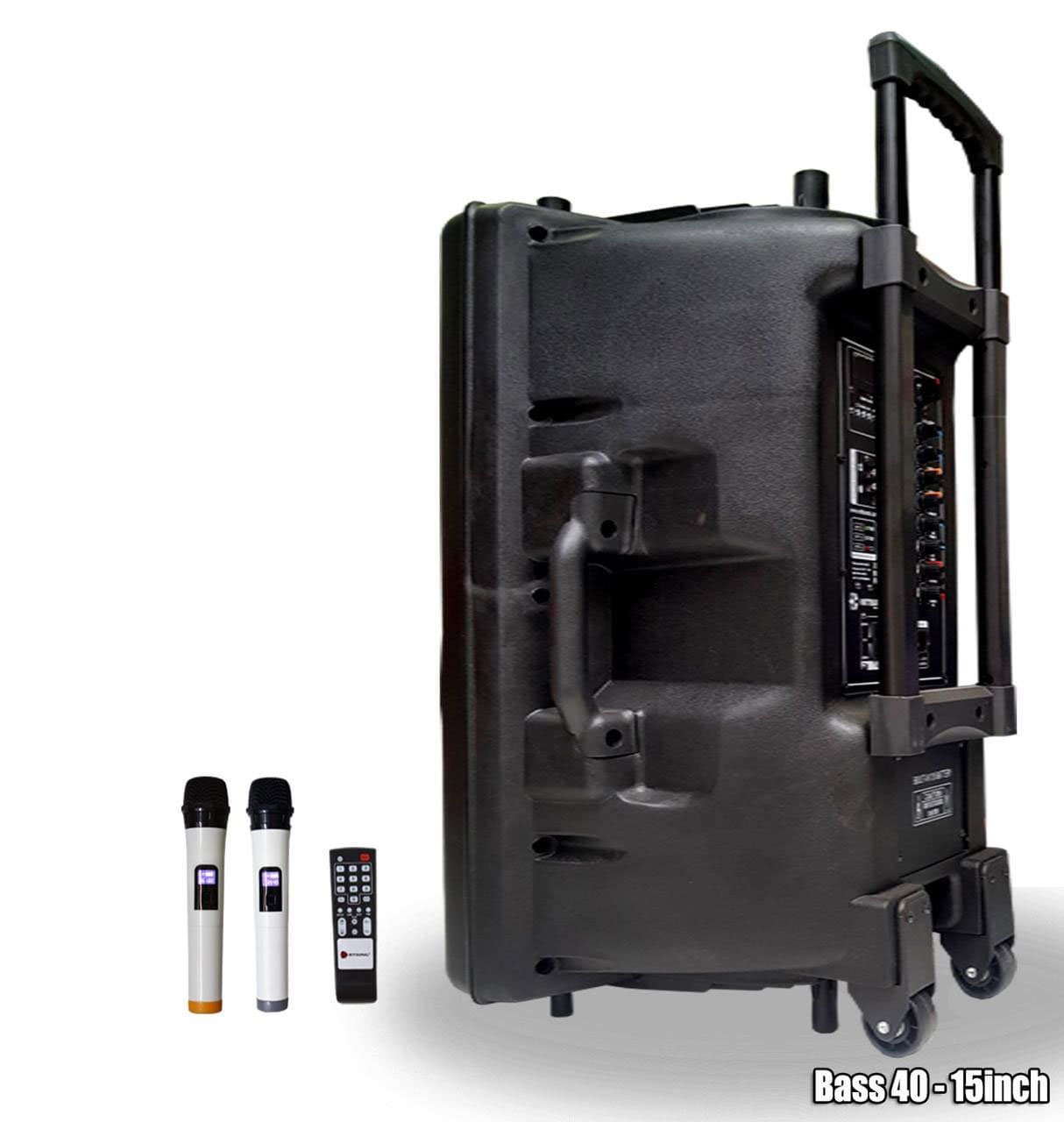 Ảnh Loa điện di động Mitsunal M35 520w Bass 40cm (kèm 2 micro không dây)
