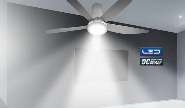 Ảnh Quạt trần 5 cánh Panasonic F-60UFN đèn LED,có điều khiển - Malaysia