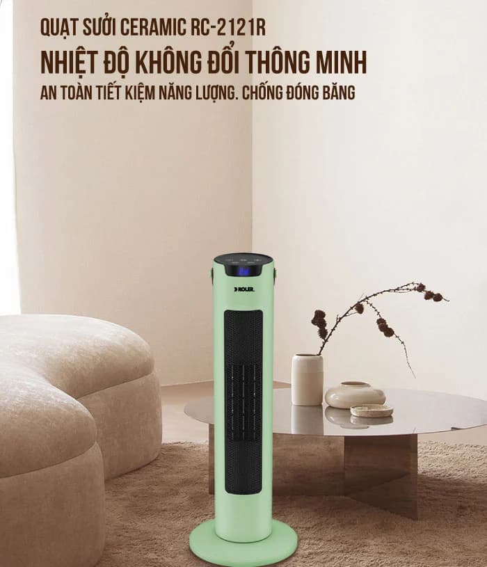 Ảnh Quạt sưởi Ceramic Roler RC-2121R (2000W)