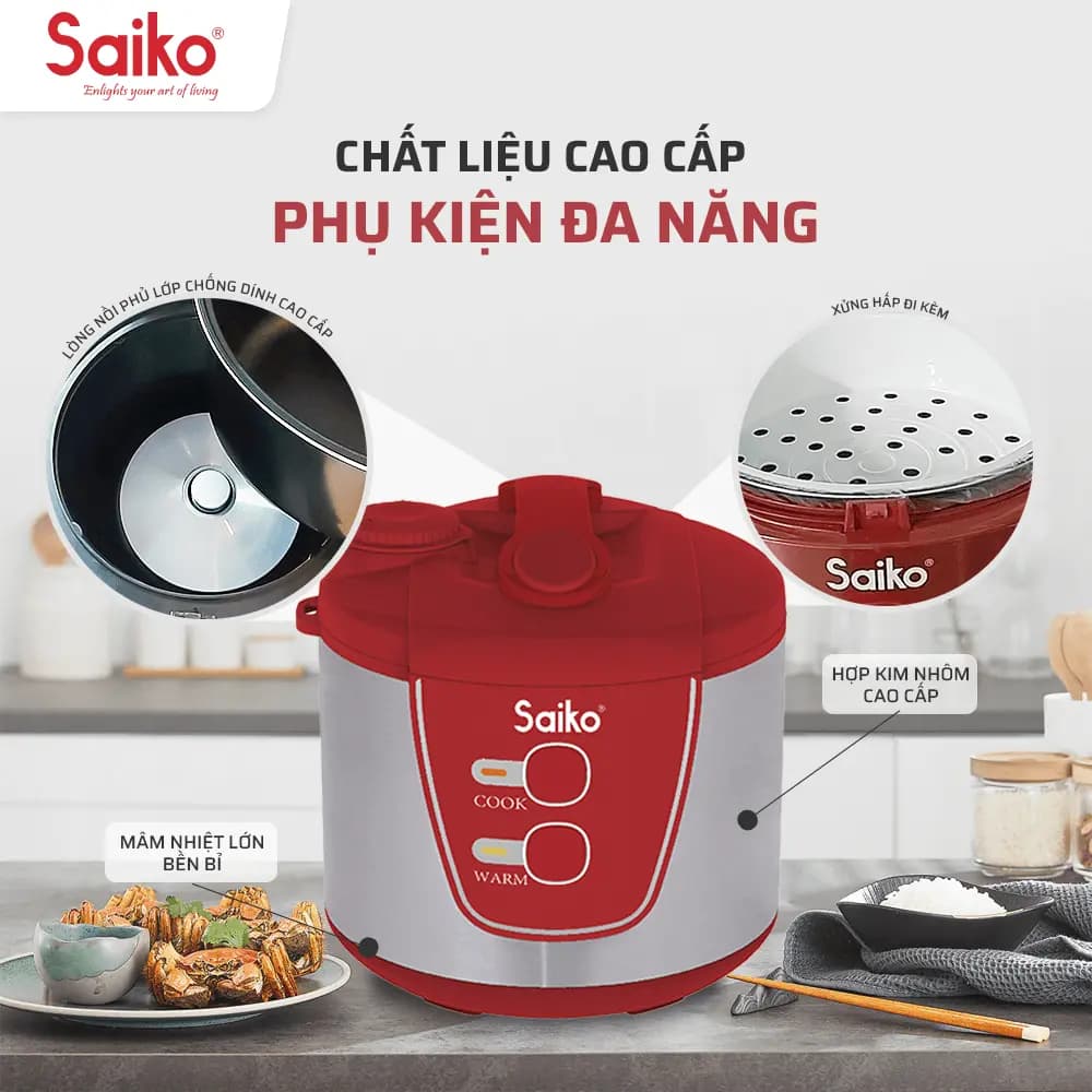 Ảnh Nồi cơm điện cơ 1.8L Saiko RC-1819