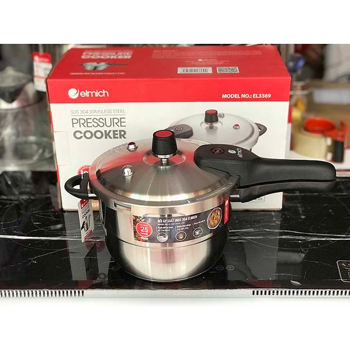 Ảnh Nồi áp suất inox 304 Elmich 6L EL3371 - 2353371