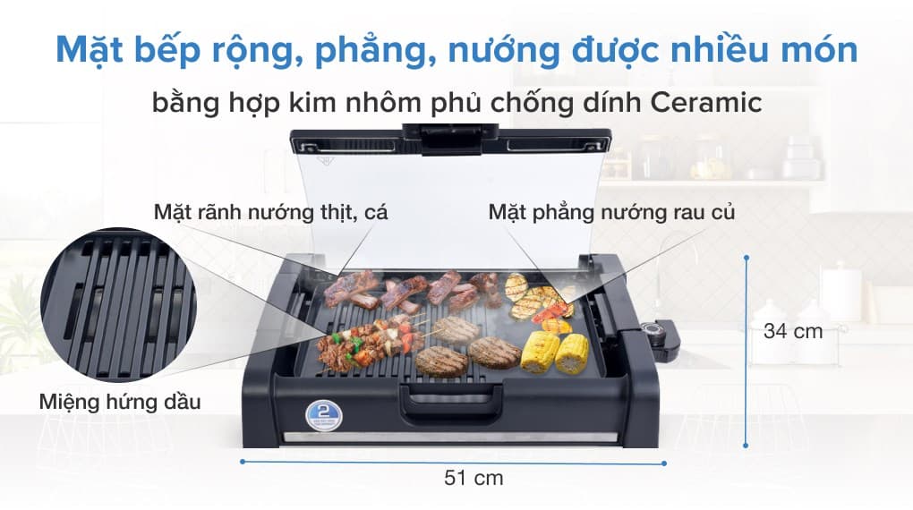 Ảnh Vỉ nướng điện Bluestone EGB-7455