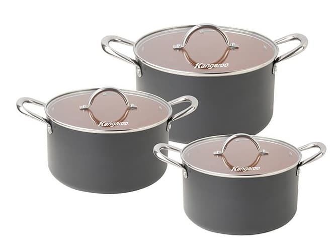 Ảnh Bộ nồi hợp kim nhôm đáy từ Kangaroo KG938