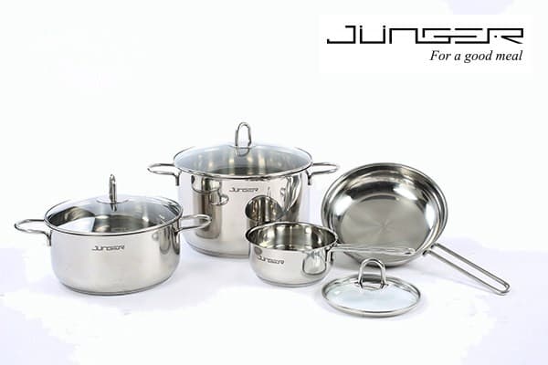 Ảnh Bộ nồi inox 7 chi tiết Junger JC200